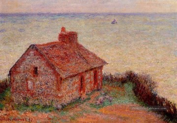 Effet de rose de la maison des douanes Claude Monet Peinture à l'huile